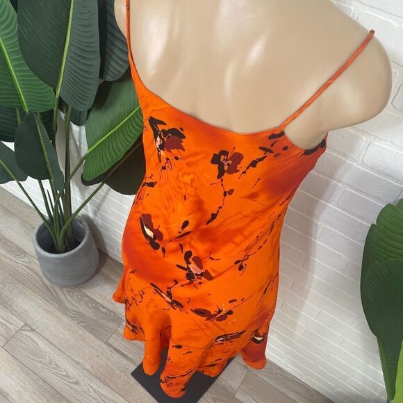 Mint Julep orange floral print midi dress y2k - Picture 6 of 7